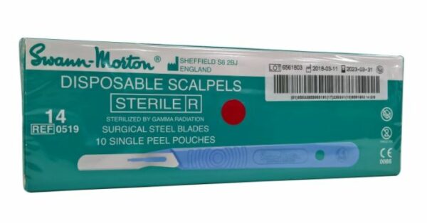 Swann Morton Sterile Disposable Scalpels Size10 Pack of 10