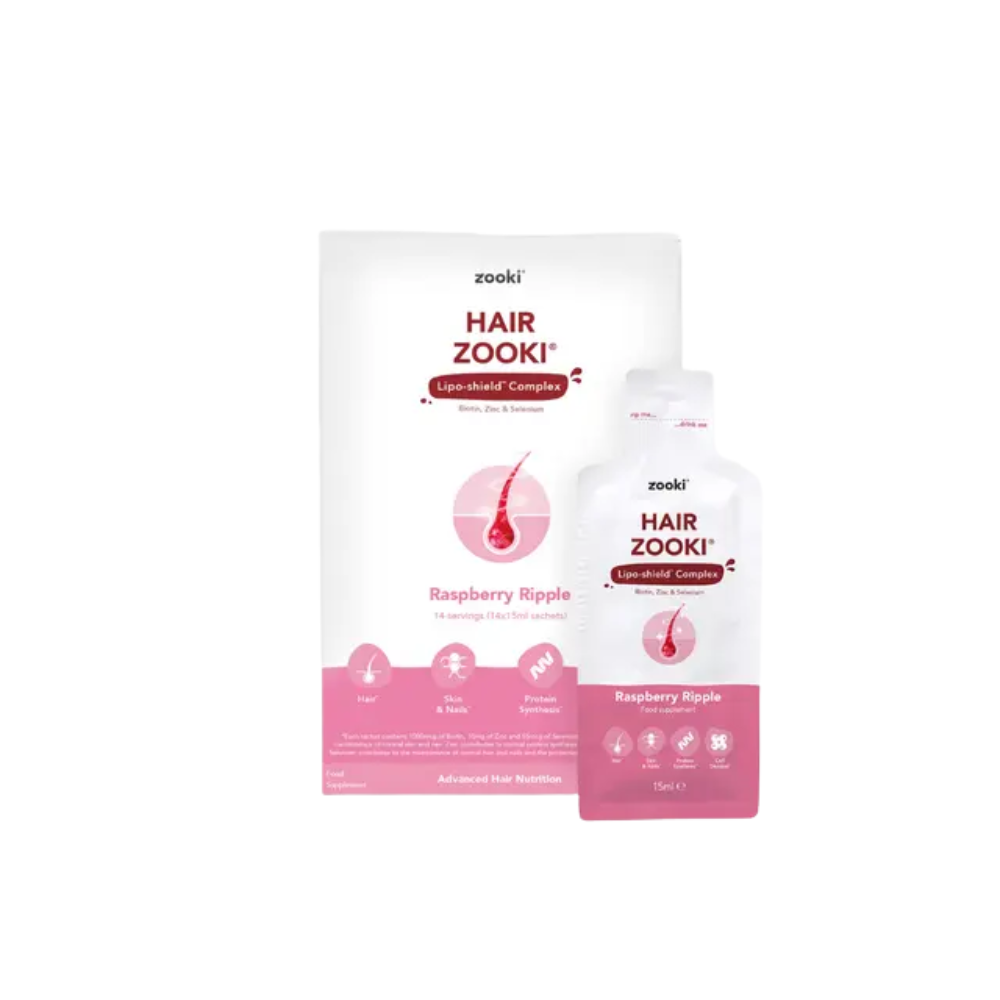 Zooki Hair Zooki Raspberry Liquid Sachets (Pack of 14)