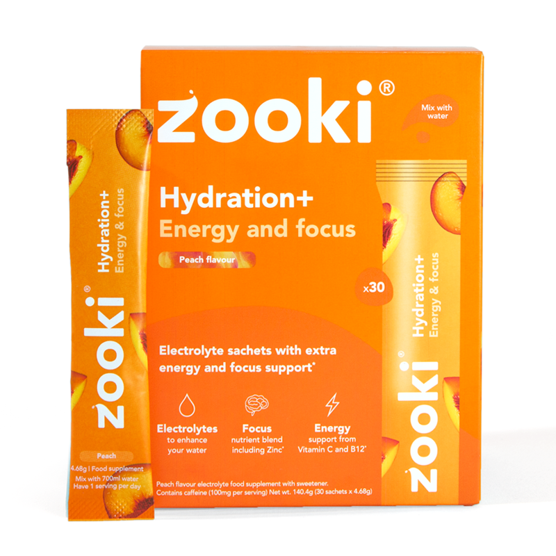 Zooki Hydrate+ Energy & Focus Hydration (Pack of 30)