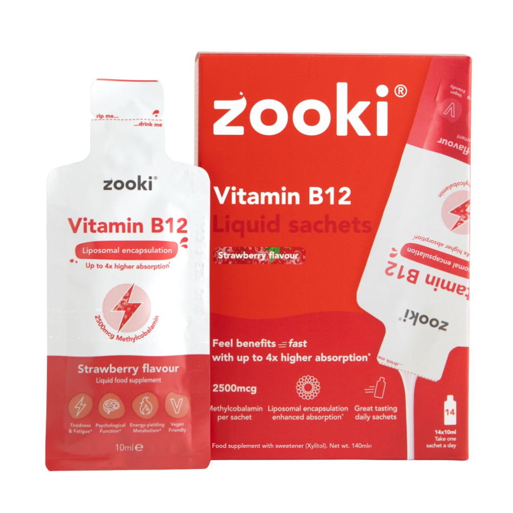 Zooki B12 Strawberry Sachet Liquid Sachets (Pack of 14)