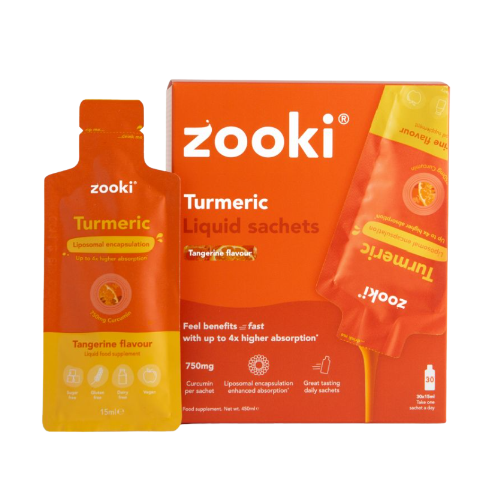 Zooki Turmeric Tangerine Liquid Sachets (Pack of 30)